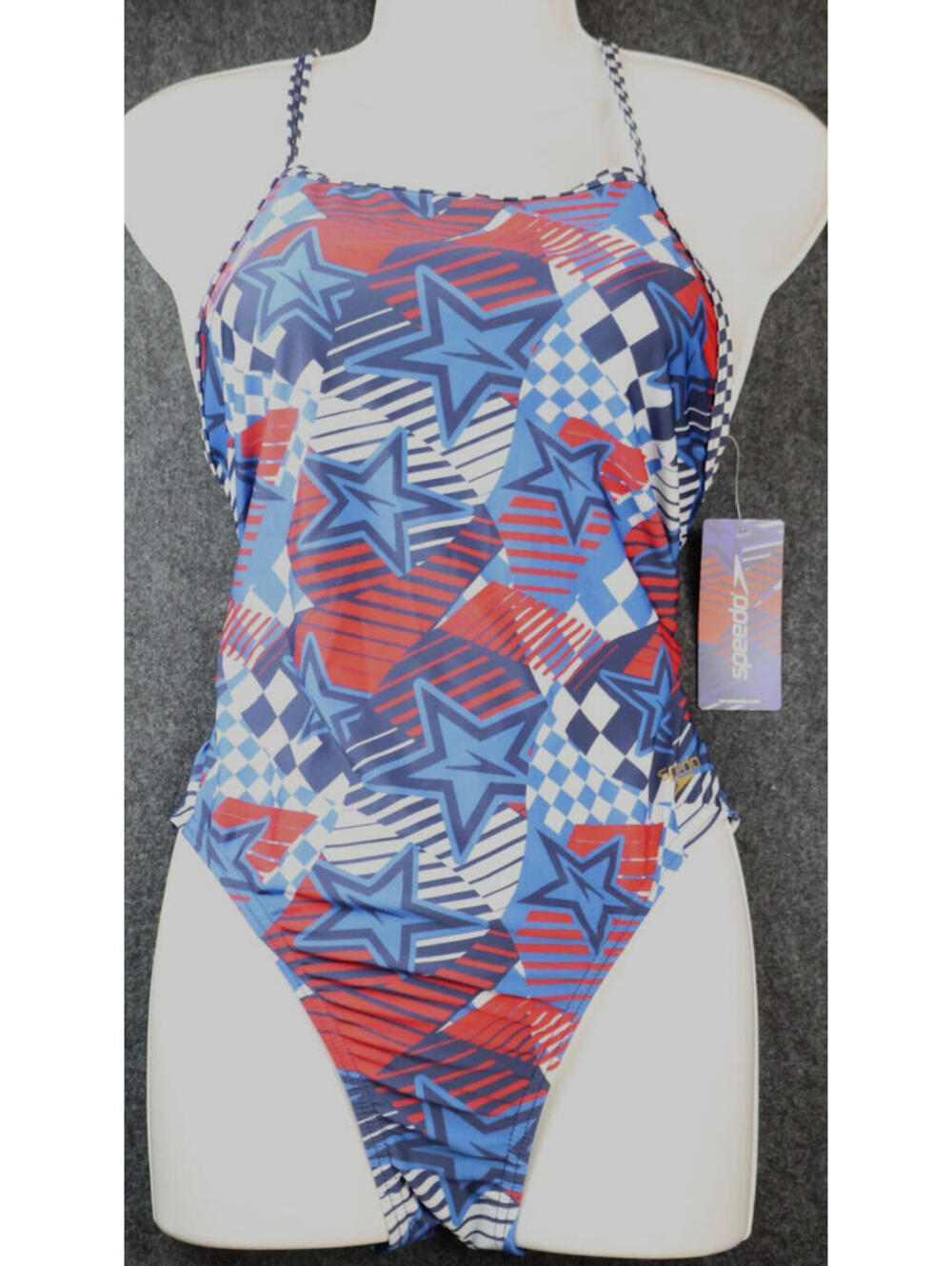 Speedo Womens Size Medium 32 Open Back One Piece Competition Swimsuit NWT